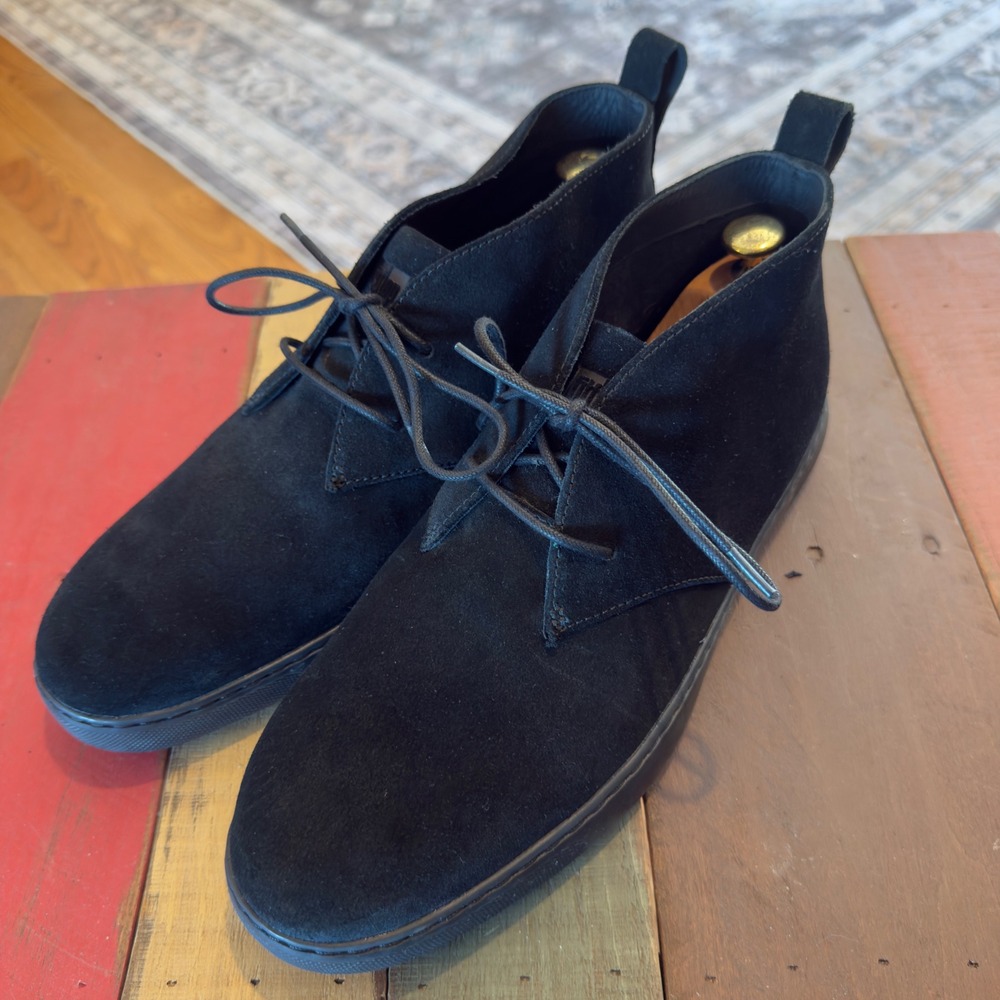 FitFlop Mens Zackery Chukka Desert Boots Style 070-001 Size US 12 Black Suede